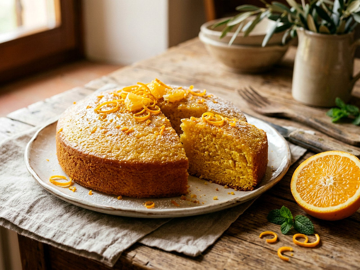 Torta all'olio d'oliva e all'arancia