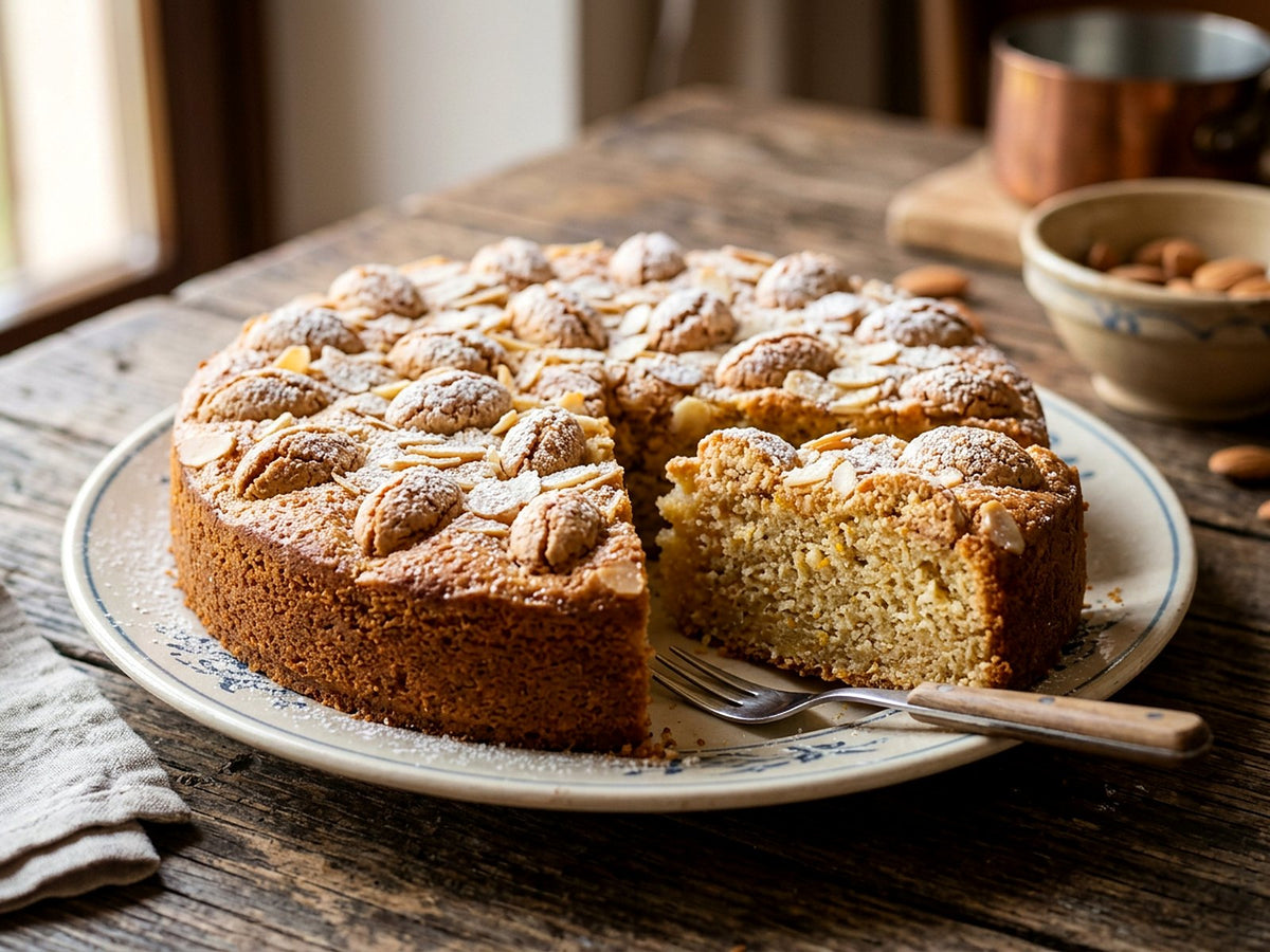 Saftiger Kuchen mit Mandeln und Amaretti