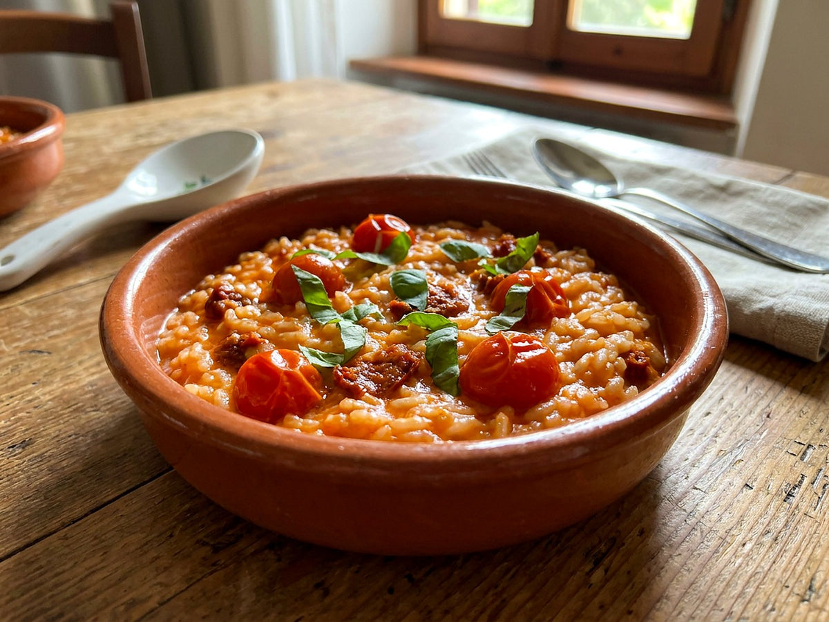 Risotto alla 'nduja e pomodorini
