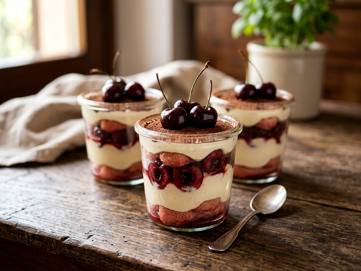 Tiramisù alle ciliegie amarena