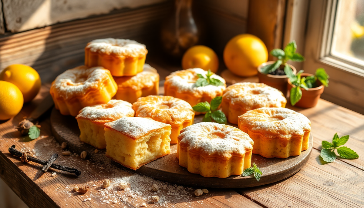 Part de gâteau italien à la ricotta sur une assiette rustique, décorée d’agrumes et de sucre glace — symbole de la douceur et de la tradition de la pâtisserie italienne — EasyGusto.fr