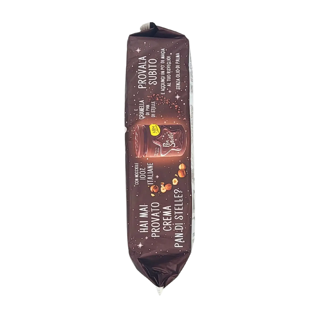 Verpakking van Pan di Stelle koekjes Mulino Bianco 280g, cacao en room zonder palmolie, ideaal voor een gezonde snack.