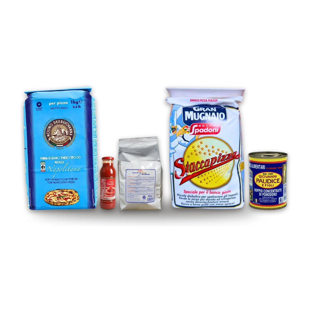 Kit Pizza leggero senza lievito – Farina Tipo 00, passata & semola