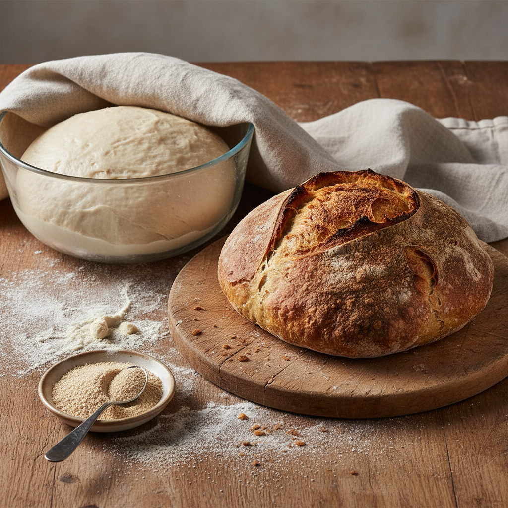 Levure Sèche Molino Spadoni - Levée Parfaite (500 g) – mise en scène générée par IA à partir de la photo du produit