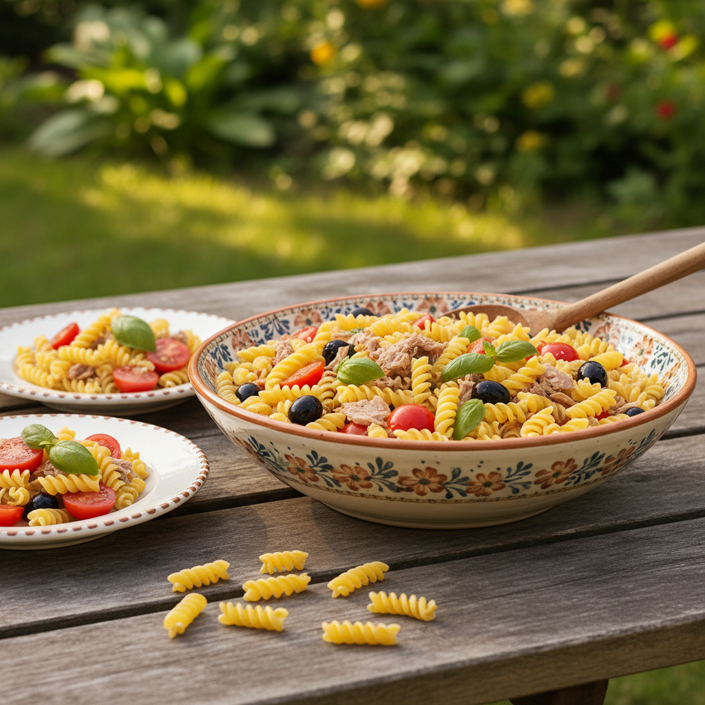 Fusilli Divella - Format généreux (1 kg) – mise en scène générée par IA à partir de la photo du produit