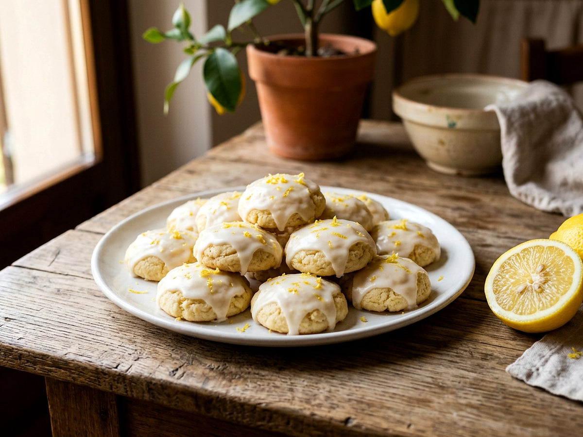Soft Lemon Biscuits with Lemon Liqueur Icing