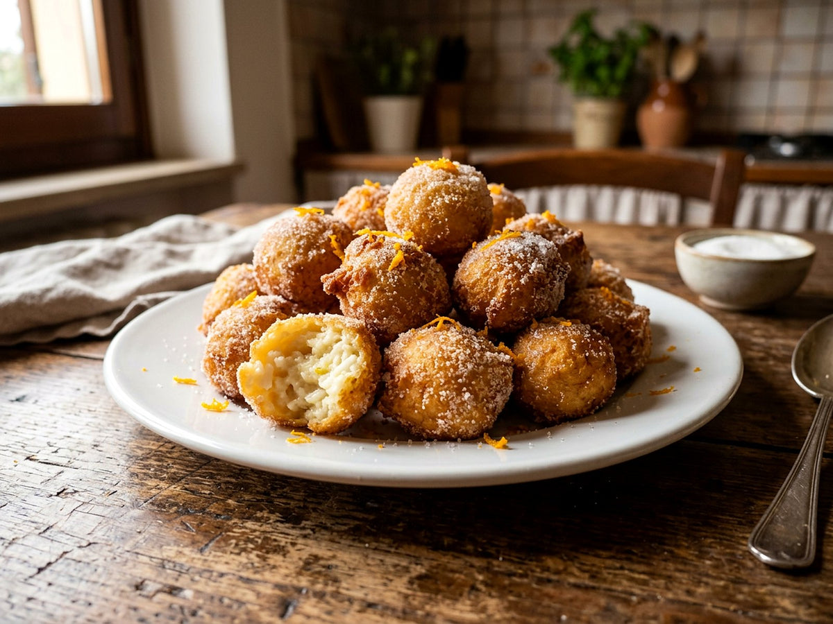 Frittelle de arroz a la naranja