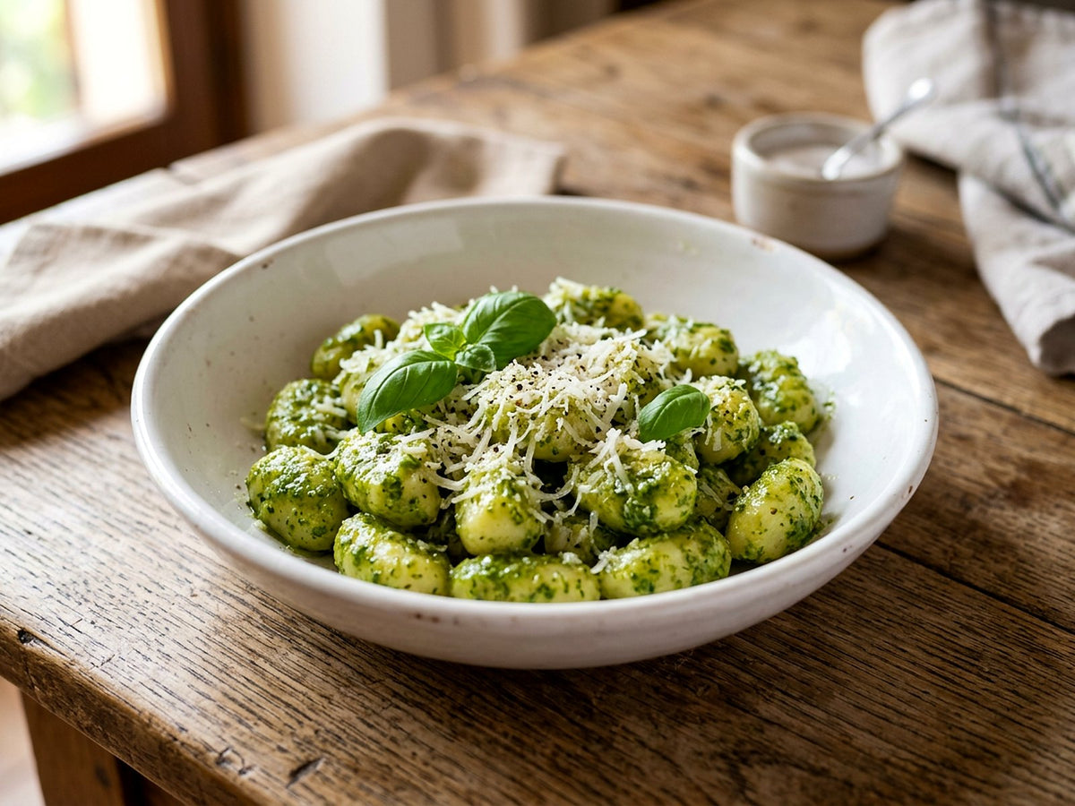 Gnocchi met pesto genovese