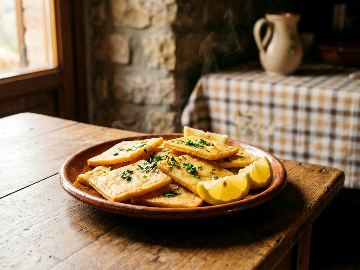 Panelle palermitanas con perejil y limón