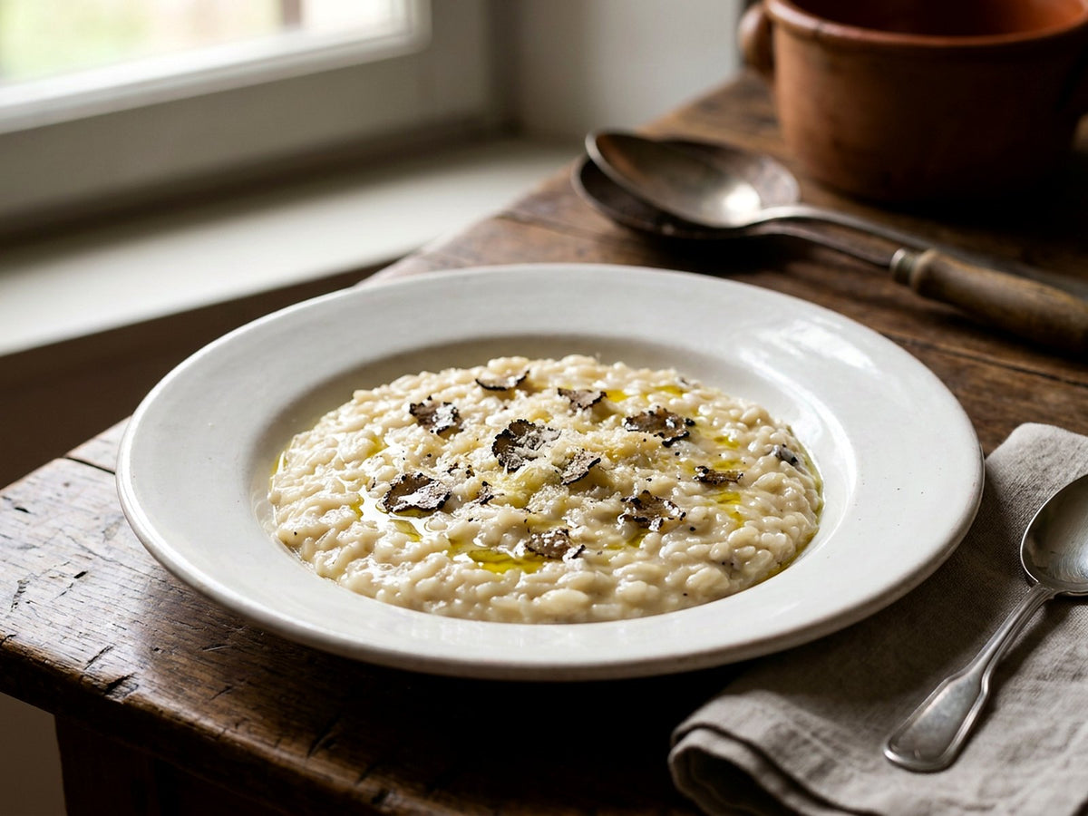 Risotto mit schwarzer Trüffelcreme